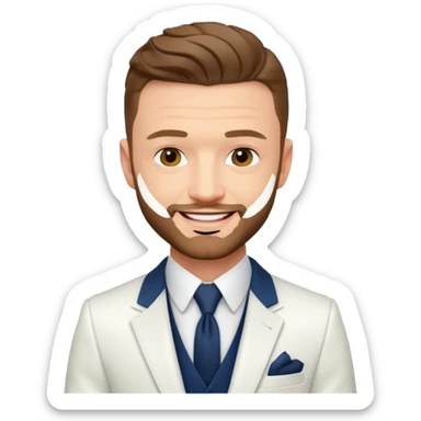 Justin Timberlake with white suit sticker