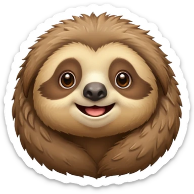 A sloth acting cute sticker