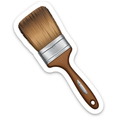 beautiful vintage brown paint brush sticker