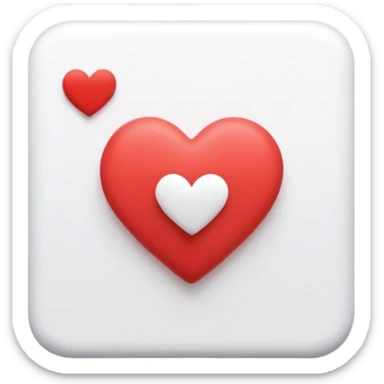 square social media post with a heart icon floating above it. The post includes a simple image and caption lines sticker