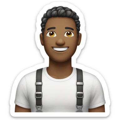 person with braces smiling sticker