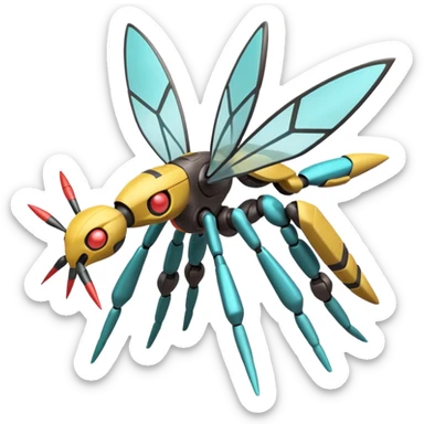 Vikavolt-Beedrill-Genesect-Deoxys-Pokémon, full body sticker