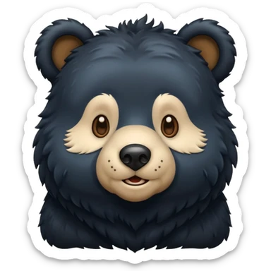 i wanna emoji head black bear for my bio sticker
