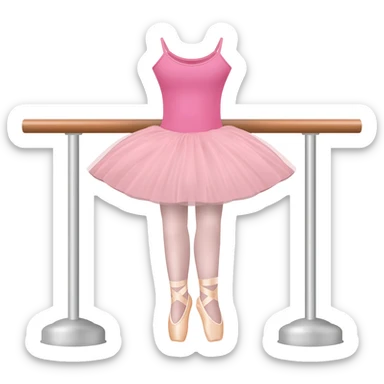 ballet barre, ballet point shoes and ballet tutu sticker