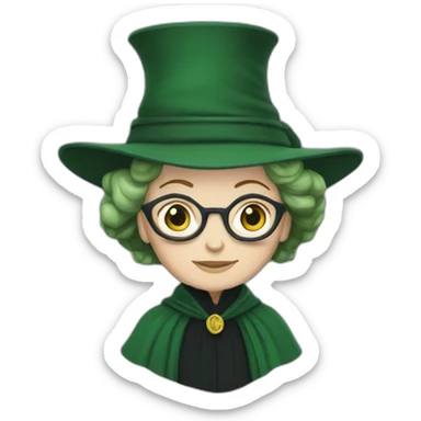 Green Minerva McGonagall sticker