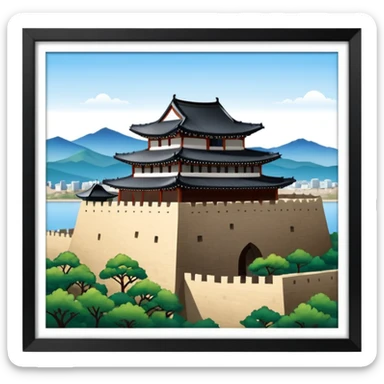 South Korea suwon Hwaseong Fortress Palace castle sticker