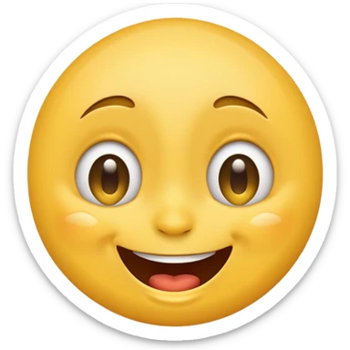 Emoji, laughing face with lots of tears of joy exactly from eyes, wide smile, big eyes sticker