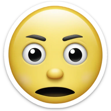 Eyes by side judging serious expression on jellow circle dot like and amoyi and pressed together lips serious  sticker