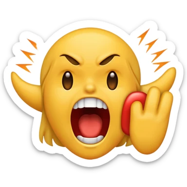 Someone screaming as loud as they can sticker