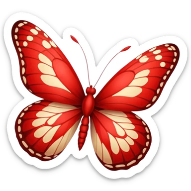 UNA MARIPOSA ROJA, PERO DEBE SER UN ROJO UN POCO CLARO. sticker