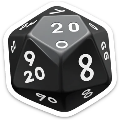 d20 dice sticker