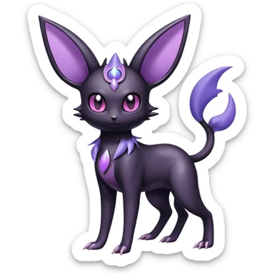 Shiny Dark Noibat-Espeon-Umbreon-Nidorino-fusion-hybrid full body sticker