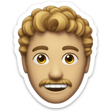 Create an emoji representing a ‘Friday the 13th’ killer with a big, sly smile, reminiscent of the moment when he says, ‘😂☺️ that’s definitely not me’ sticker