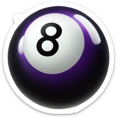 8-ball with ai sparkles sticker