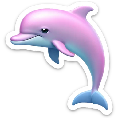Pastel-pink-colors-dolphin sticker