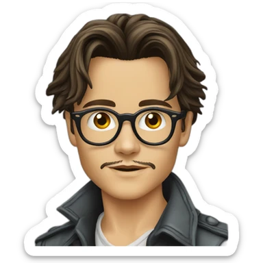 Young johnny depp sticker