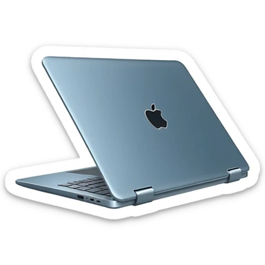 3D minimal icon of a premium laptop with a subtle #FF3D00 accent. Clean, modern, high-end tech style. sticker
