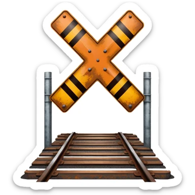 Railroad crossing  sticker