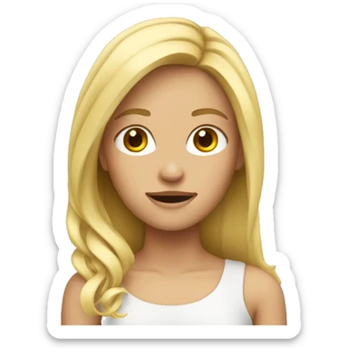 Girl with blond hair crazy driving  sticker