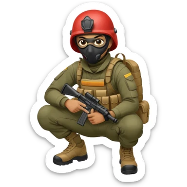 soldier-crouching-with-tactical-mask sticker