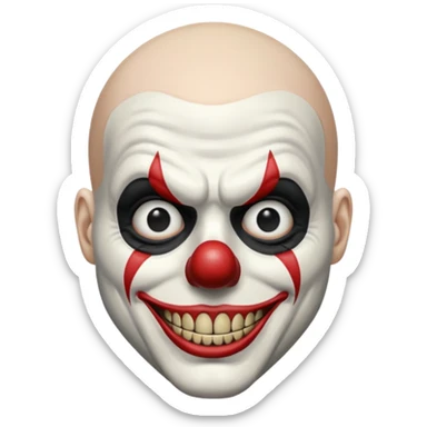 Art the clown (bald mim) Terrifier movie sticker