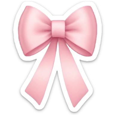 light pink ribbon bow sticker