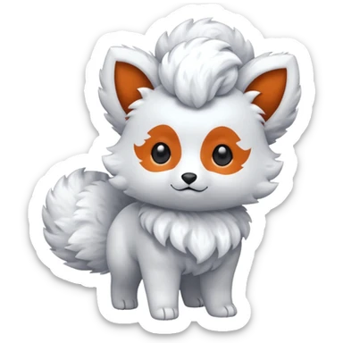Alolan vulpix (all white) sticker