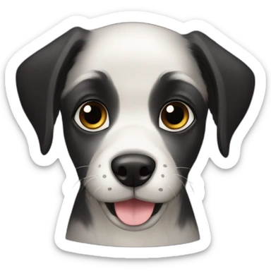 black puppy griffon  sticker