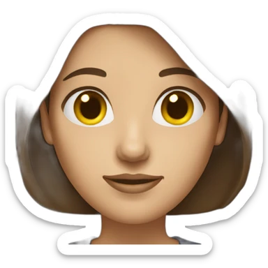 woman architect brown hair sticker