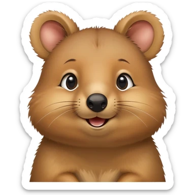 cinematic-quokka-realistic-full-body-standing-emoji,-small-round-frame-balanced-on-tiny-strong-hind-legs,-fluffy-brown-fur-radiating-a-warm-softness,-big-round-eyes-filled-with-joy-and-innocence,-tiny-clawed-paws-held-close-to-chest,-cheerful-smile-exuding-endearing-happiness,-simplified-yet-realistic-focused-features,-highly-detailed,-glowing-with-a-sunny-warmth
cinematic-cute-smiling-quokka-portrait-emoji,-head-tilted-playfully-and-inquisitively,-featuring-a-fluffy,-round-face-with-a-naturally-cheerful-grin-and-bright,-sparkling-eyes-full-of-playful-curiosity,-simplified-yet-irresistibly-adorable- copy sticker