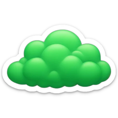 green cloud sticker