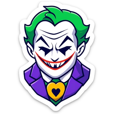 Joker breaking a heart sticker