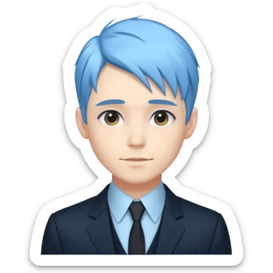 ethereal-pastel-transparent-translucent-gorgeous-spectral-dark-greyish-blue-whitish-gloomy-spectral-poltergeist-man-with-blue-hair-with-a-beautiful-black-suit sticker