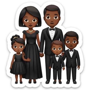 A fam of 7 mom dad big bro big sis middle sis and 2 baby we r black skin coulor and we r fine and baddies sticker