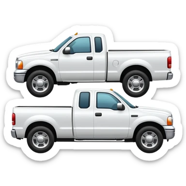 WHITE PICKUPTRUCK SIDE VIEW ELLISDON ON SIDE OF TRUCK sticker
