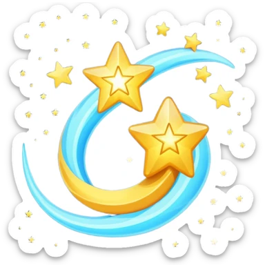 spiraling shooting star emoji  sticker