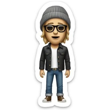 single Brad Pitt in hipster clothes sticker