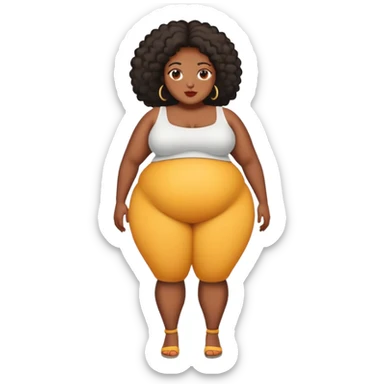femme noir avec des groose jambes et un gros ventre sticker