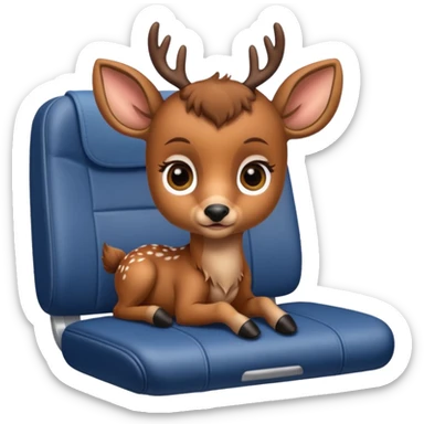 Baby deer on airplane sticker