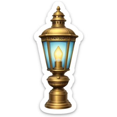 victorian gas lamp with holder sticker