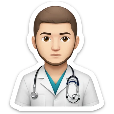 Khabib Nurmagomedov in a doctor's uniform. sticker