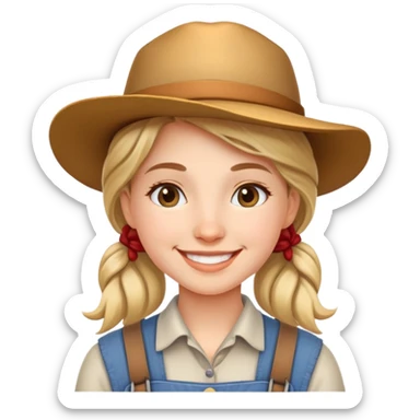 Homesteader girl sticker