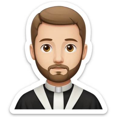 Sacerdote con un poco de barba sticker
