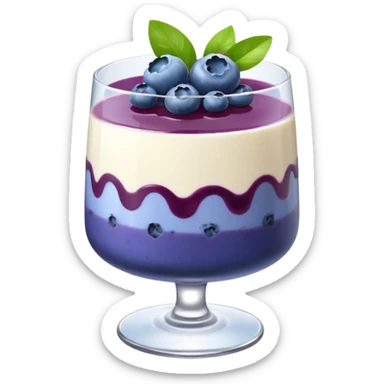 Blueberry pannacotta sticker