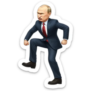 Angry putin stomping feet sticker