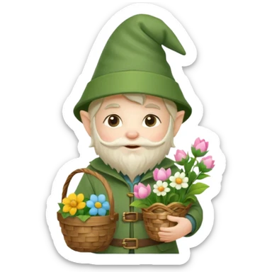 Spring gnome sticker