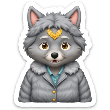 The big bad wolf put on Grandma's clothes. sticker