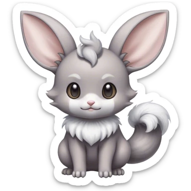 Minccino-Espurr-Cinccino-creature-hybrid  sticker