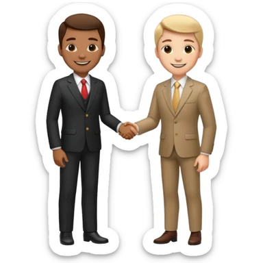 business handshake sticker