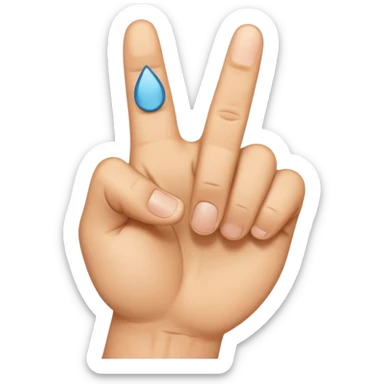 "A hand emoji gesture where the fist is closed, and the thumb is poking out between the index and middle fingers." 👊 sticker